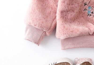 【sss2017冬款新款韓版女童加絨加厚刺繡寬松套頭衛衣兒童上衣廠家批發G627】溫州市甌海梧田萌清童裝網店 - 產品庫